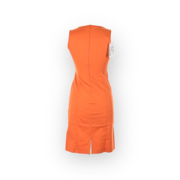 new Armani Collezioni ✦ Sleeveless Sheath Mini Dress ✦ Tangerine ✦ 4 US / 40 IT - Picture 6 of 16